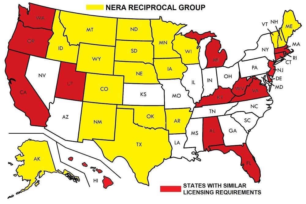 NERA states map